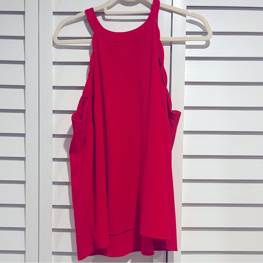 Flowy red top